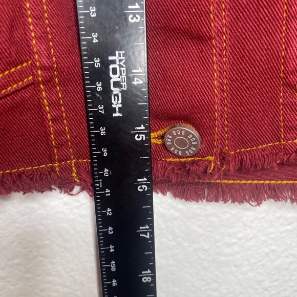 BDG Urban Outfitters Womens Red Jacket Size Small Denim Long Sleeve Button Front - Picture 4 of 13
